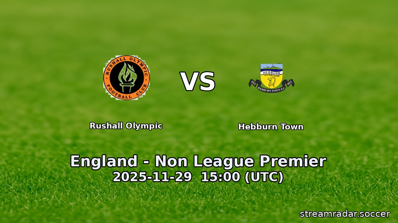 Rushall Olympic vs Hebburn Town