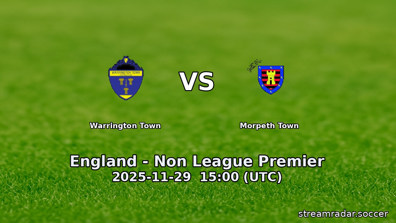 Warrington Town vs Morpeth Town