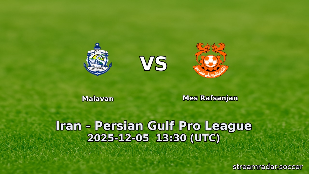 Malavan vs Mes Rafsanjan