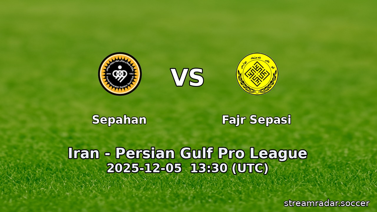 Sepahan vs Fajr Sepasi