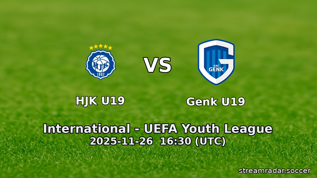 HJK U19 vs Genk U19