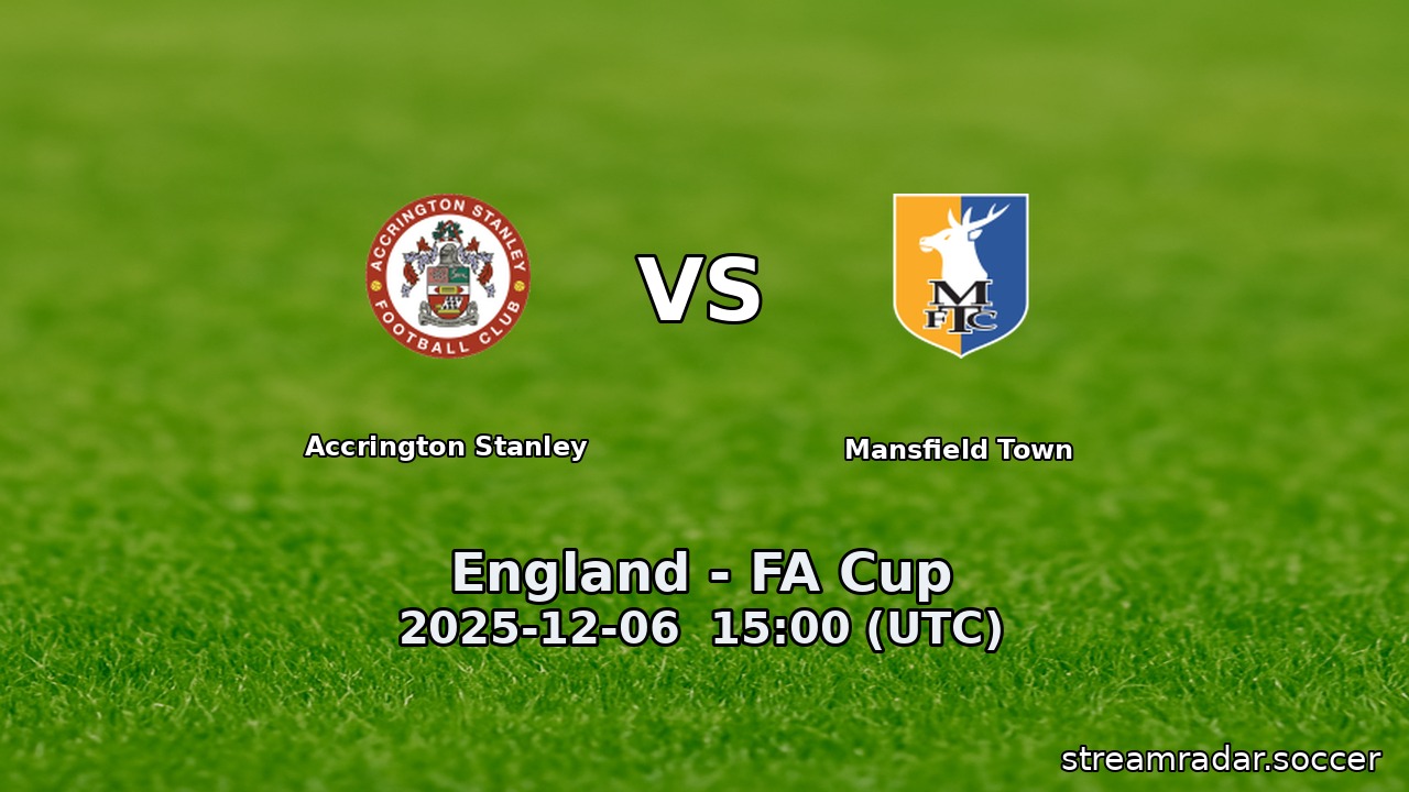 Accrington Stanley vs Mansfield Town