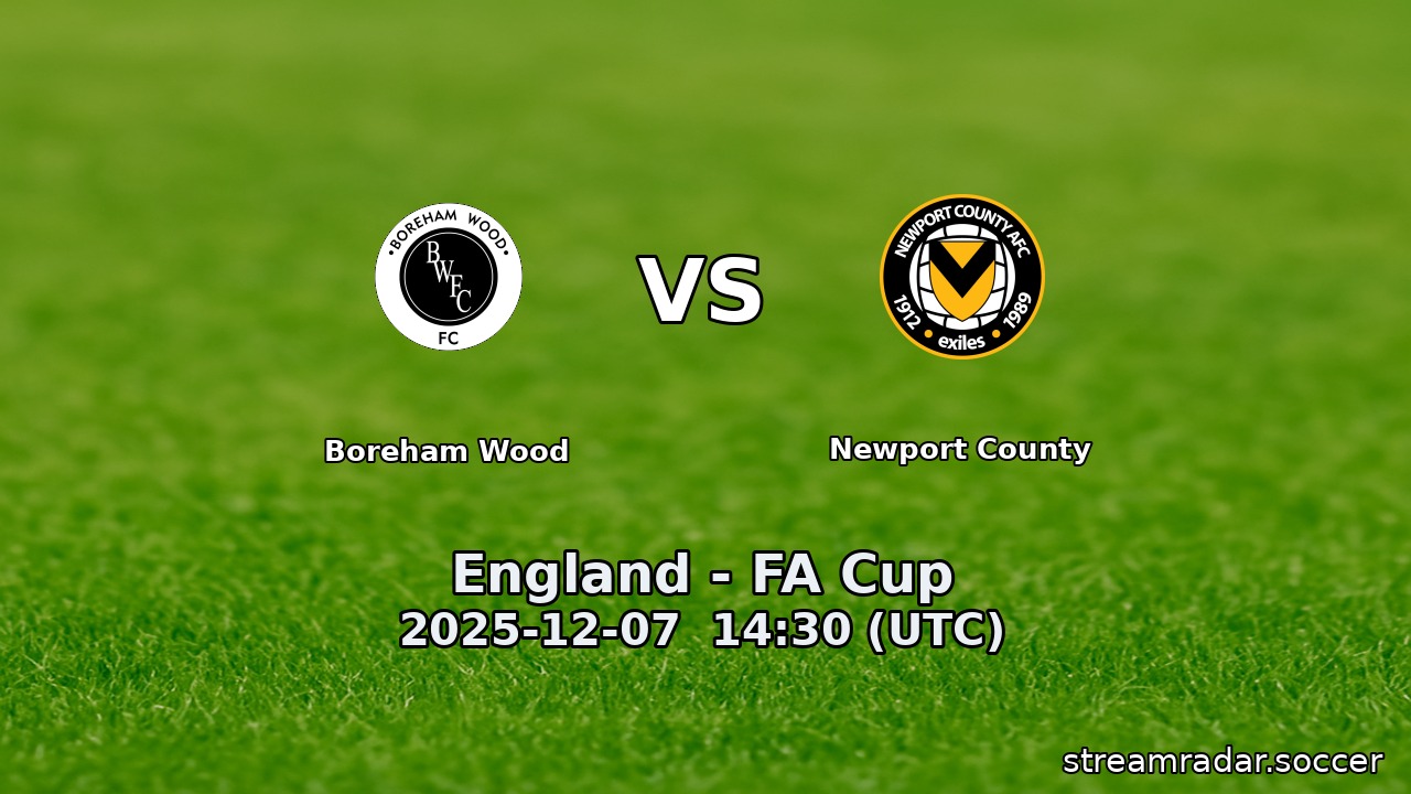 Boreham Wood vs Newport County