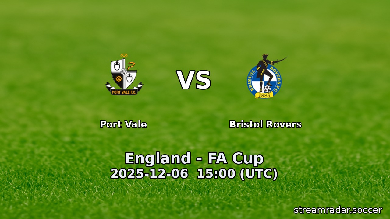 Port Vale vs Bristol Rovers