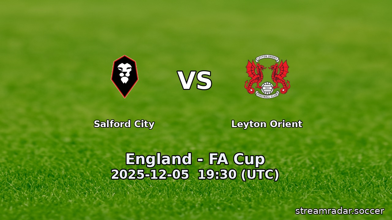 Salford City vs Leyton Orient