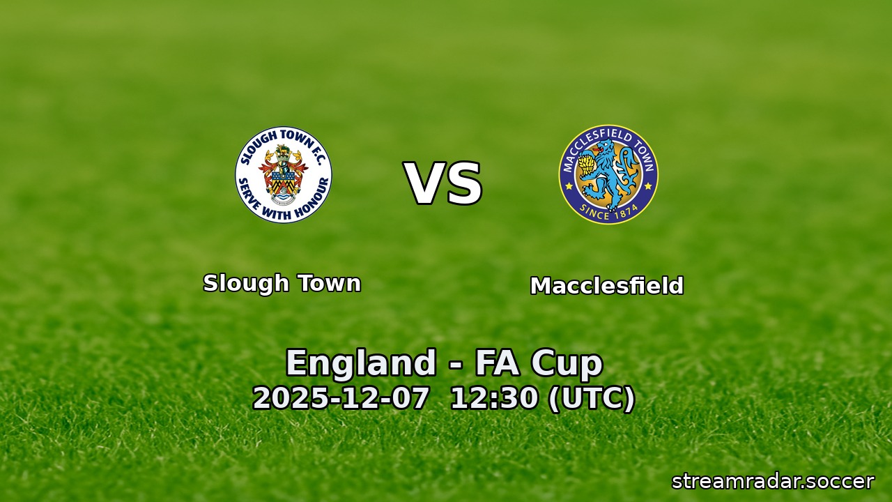Slough Town vs Macclesfield