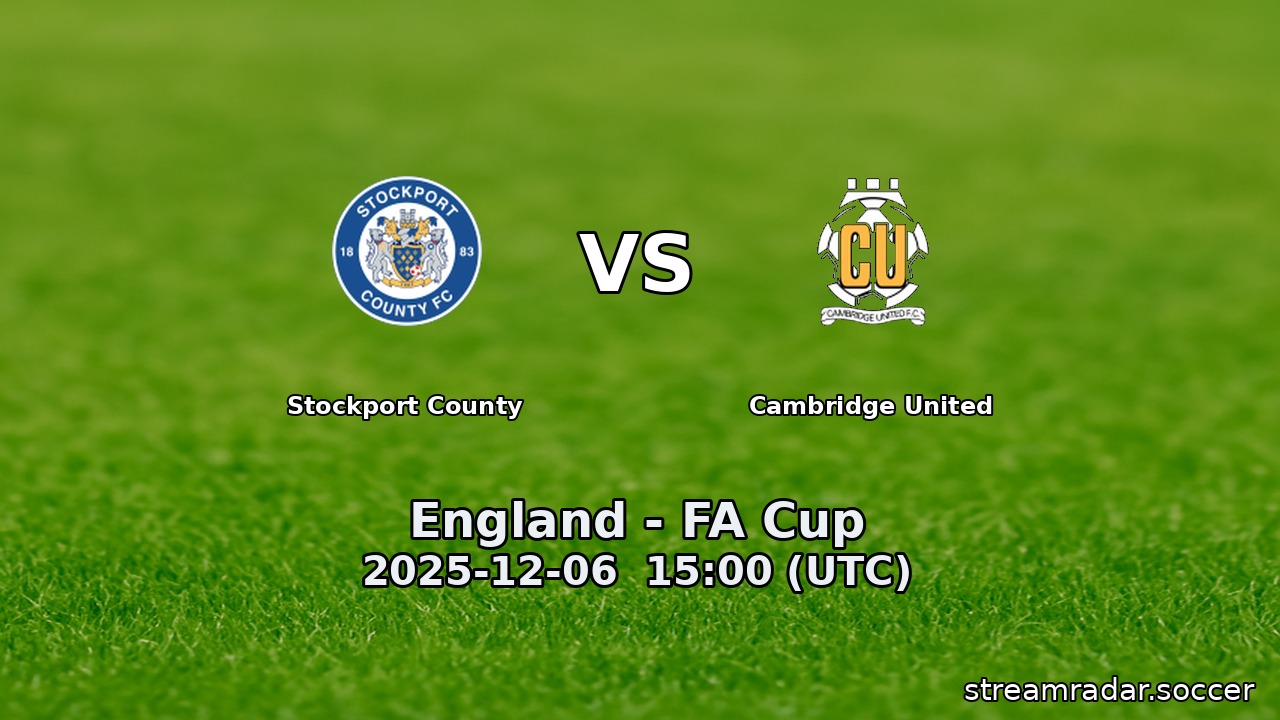 Stockport County vs Cambridge United