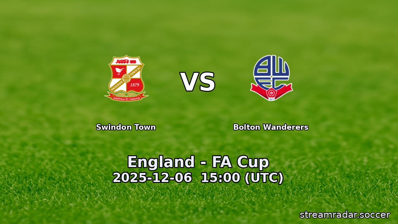 Swindon Town vs Bolton Wanderers