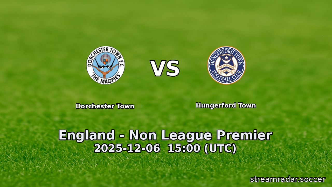 Dorchester Town vs Hungerford Town