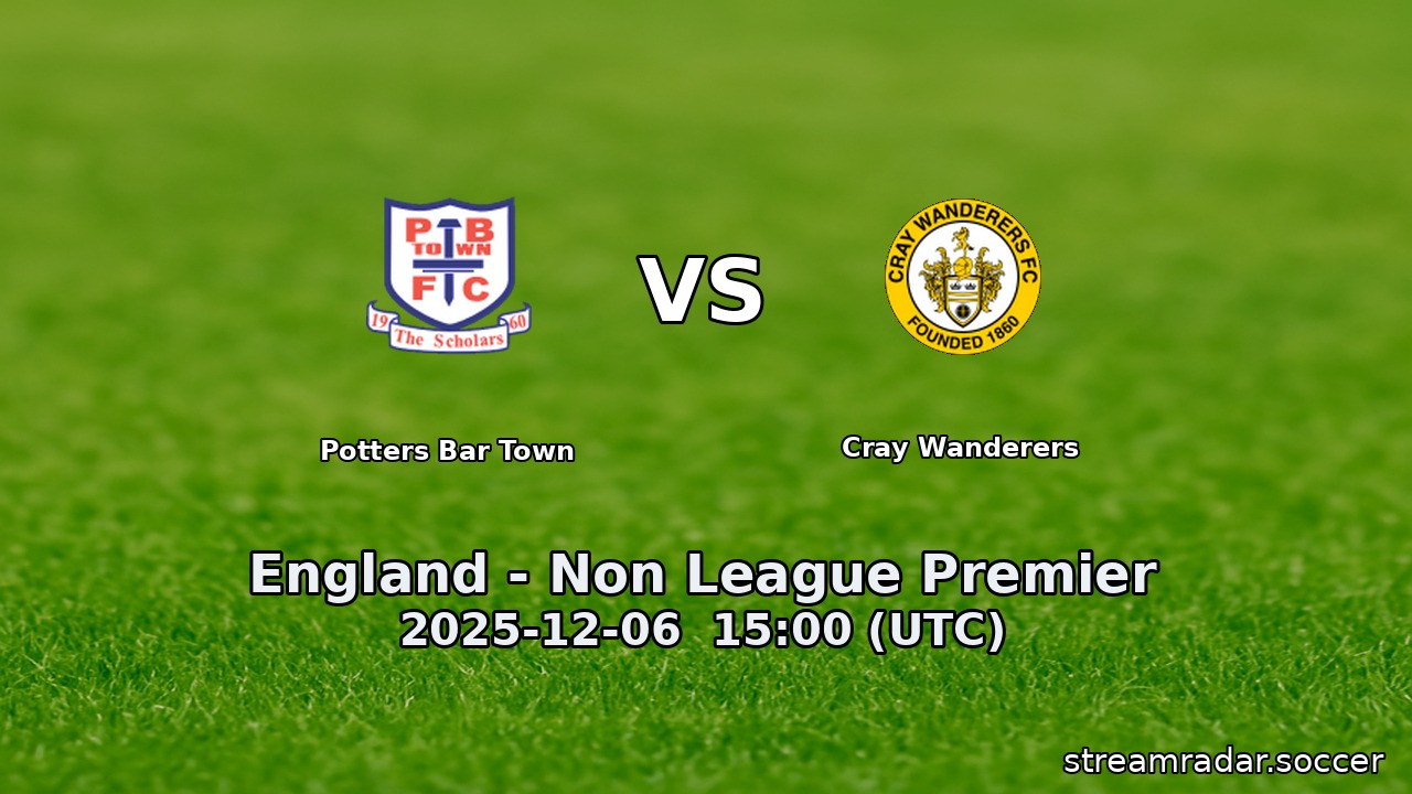 Potters Bar Town vs Cray Wanderers