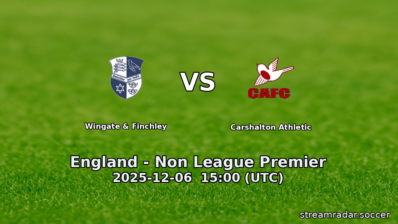 Wingate & Finchley vs Carshalton Athletic