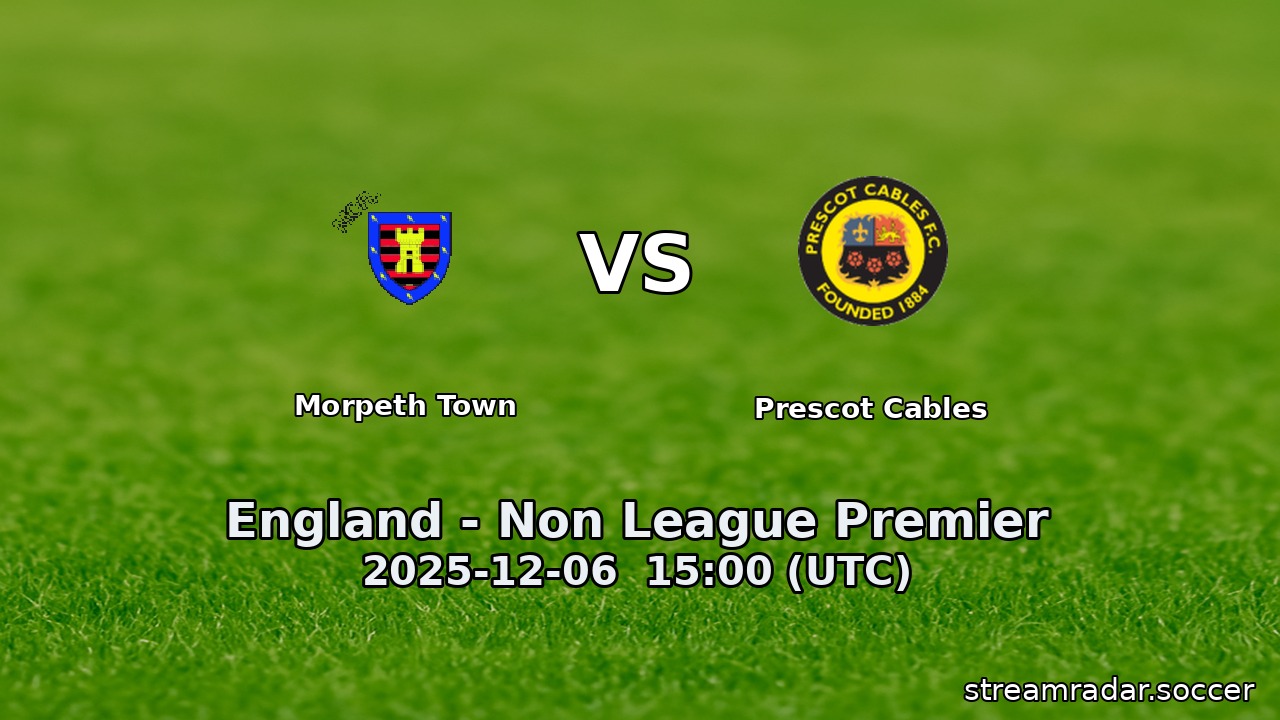 Morpeth Town vs Prescot Cables