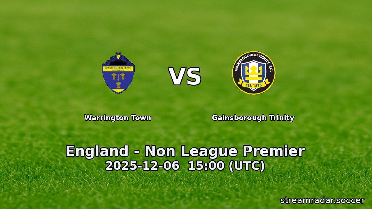 Warrington Town vs Gainsborough Trinity