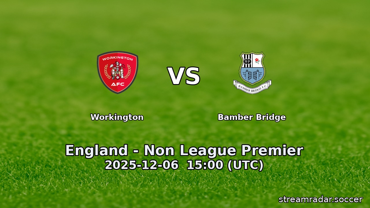 Workington vs Bamber Bridge