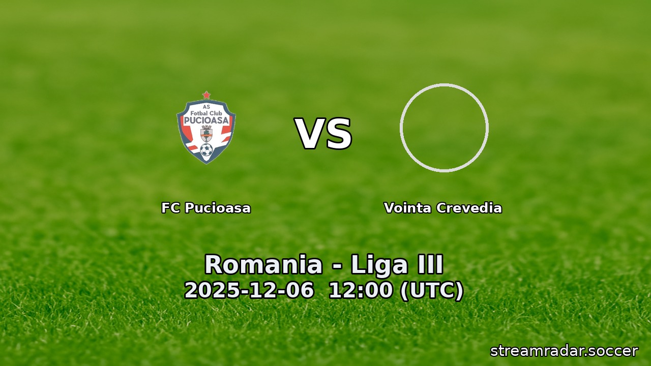 FC Pucioasa vs Vointa Crevedia