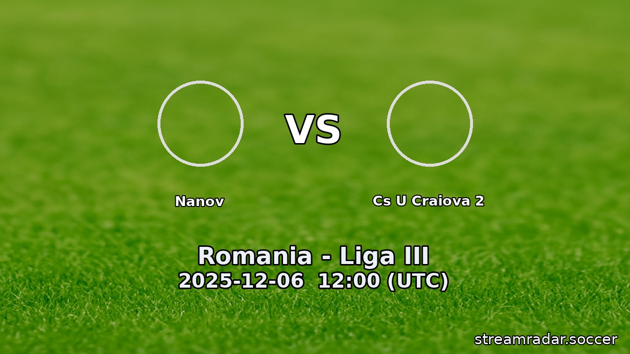 Nanov vs Cs U Craiova 2