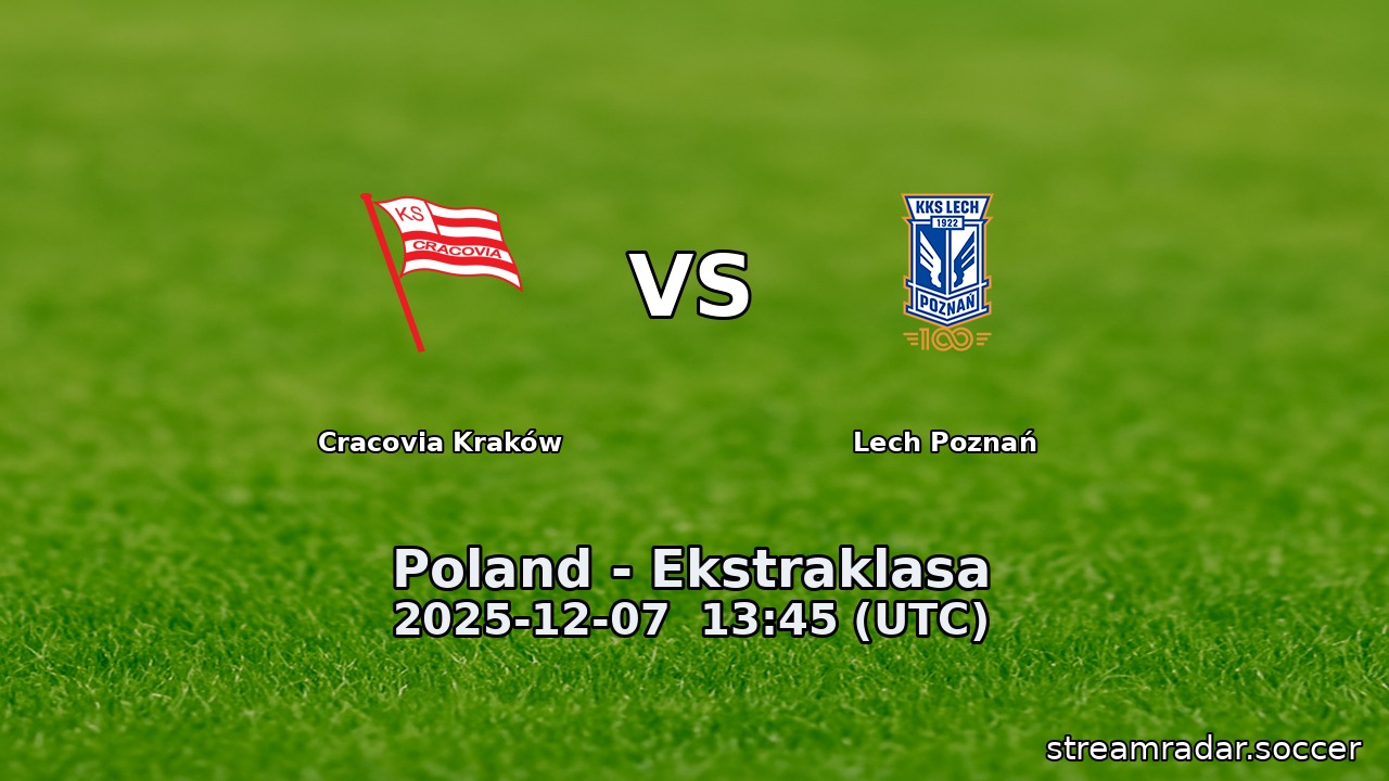 Cracovia Kraków vs Lech Poznań