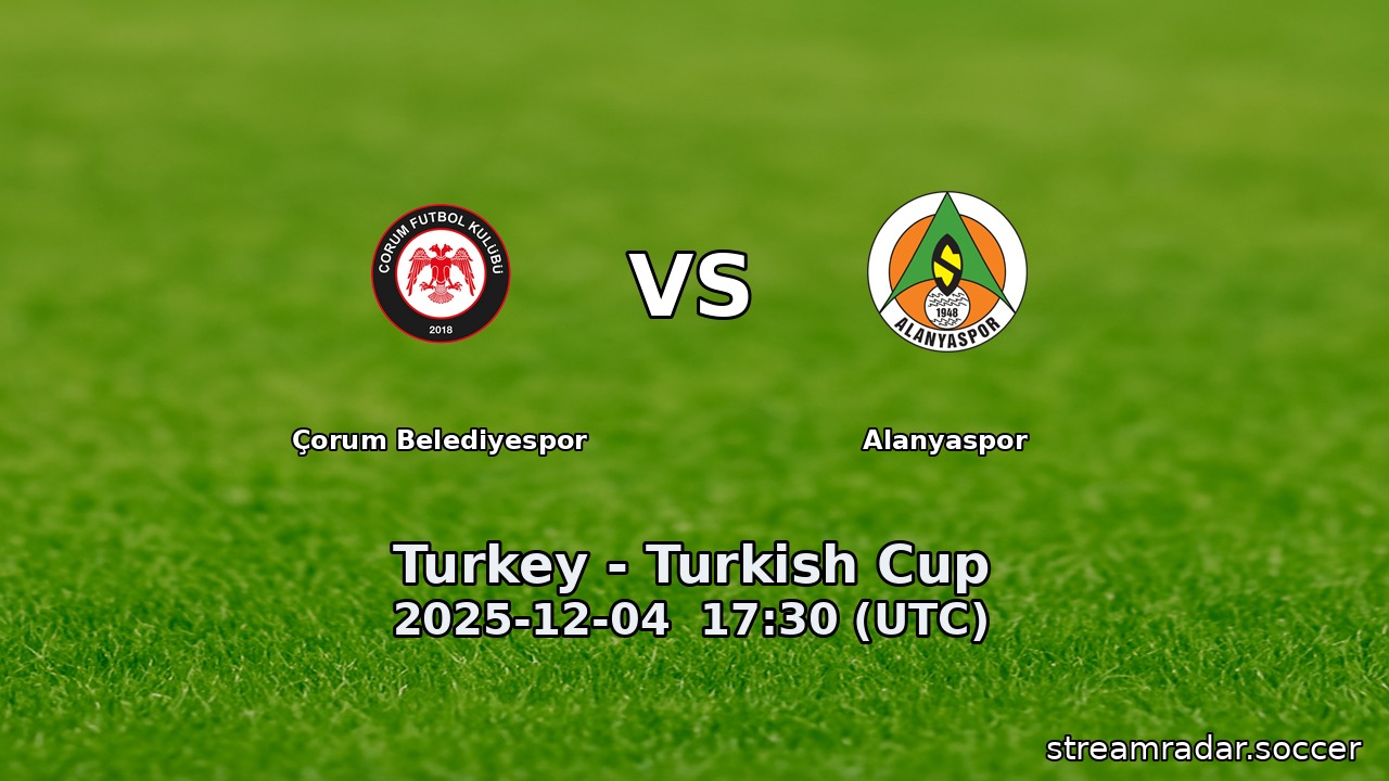 Çorum Belediyespor vs Alanyaspor