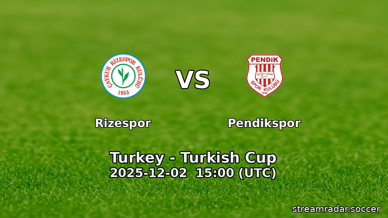 Rizespor vs Pendikspor