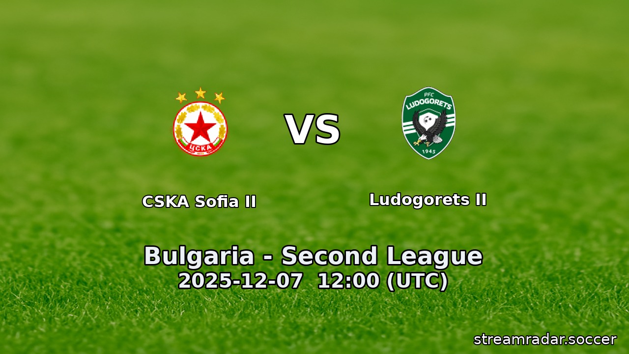 CSKA Sofia II vs Ludogorets II