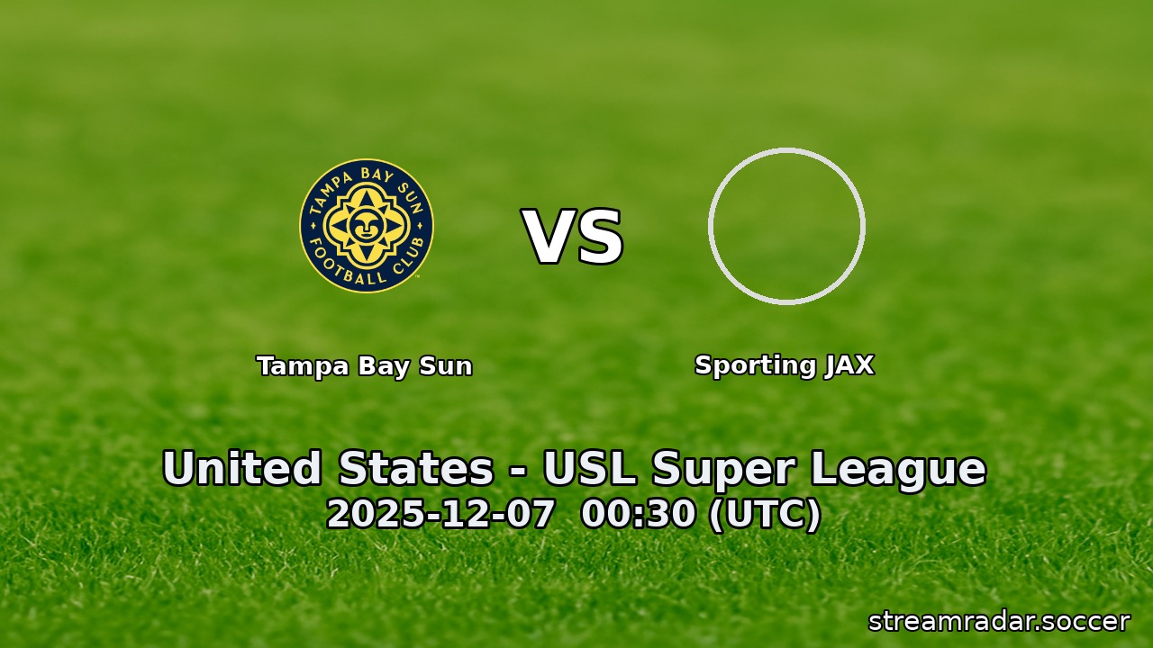 Tampa Bay Sun vs Sporting JAX