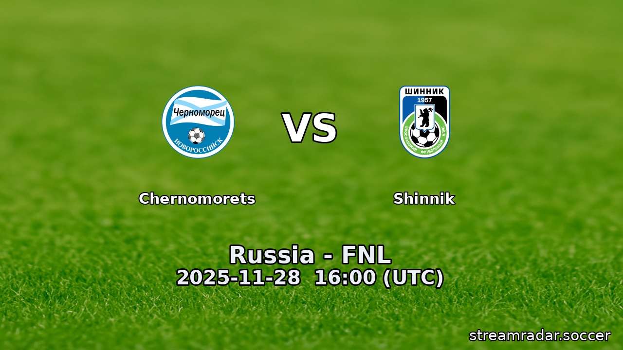 Chernomorets vs Shinnik