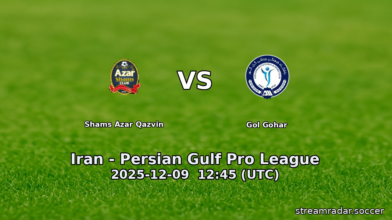 Shams Azar Qazvin vs Gol Gohar