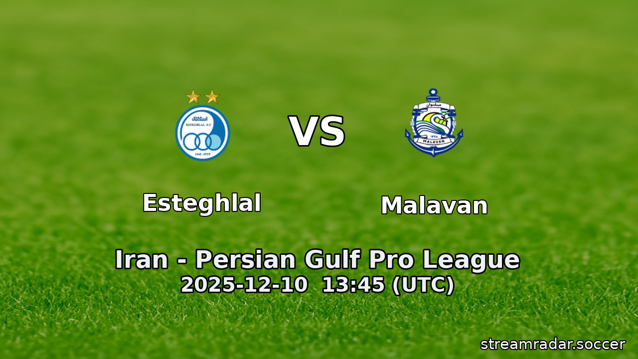 Esteghlal vs Malavan