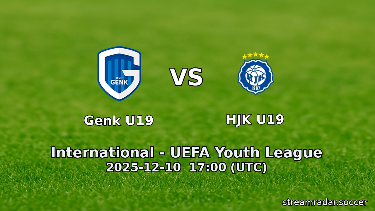 Genk U19 vs HJK U19
