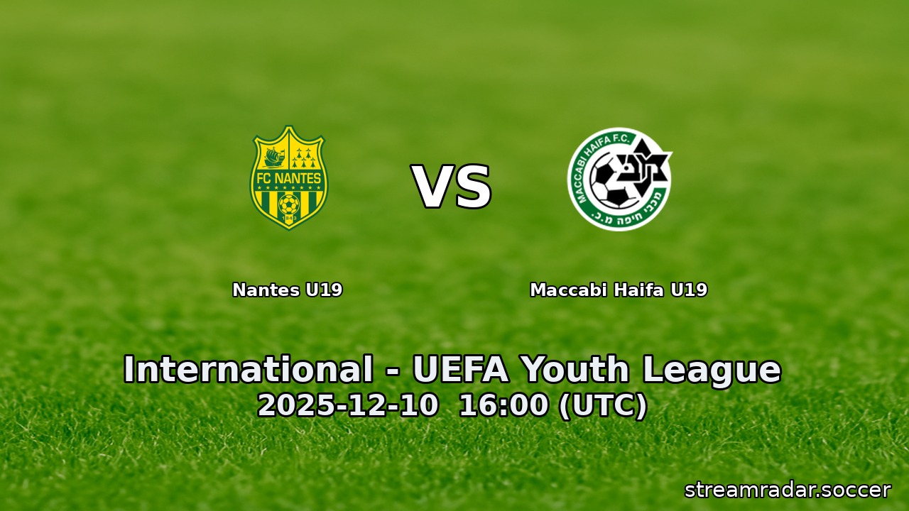 Nantes U19 vs Maccabi Haifa U19