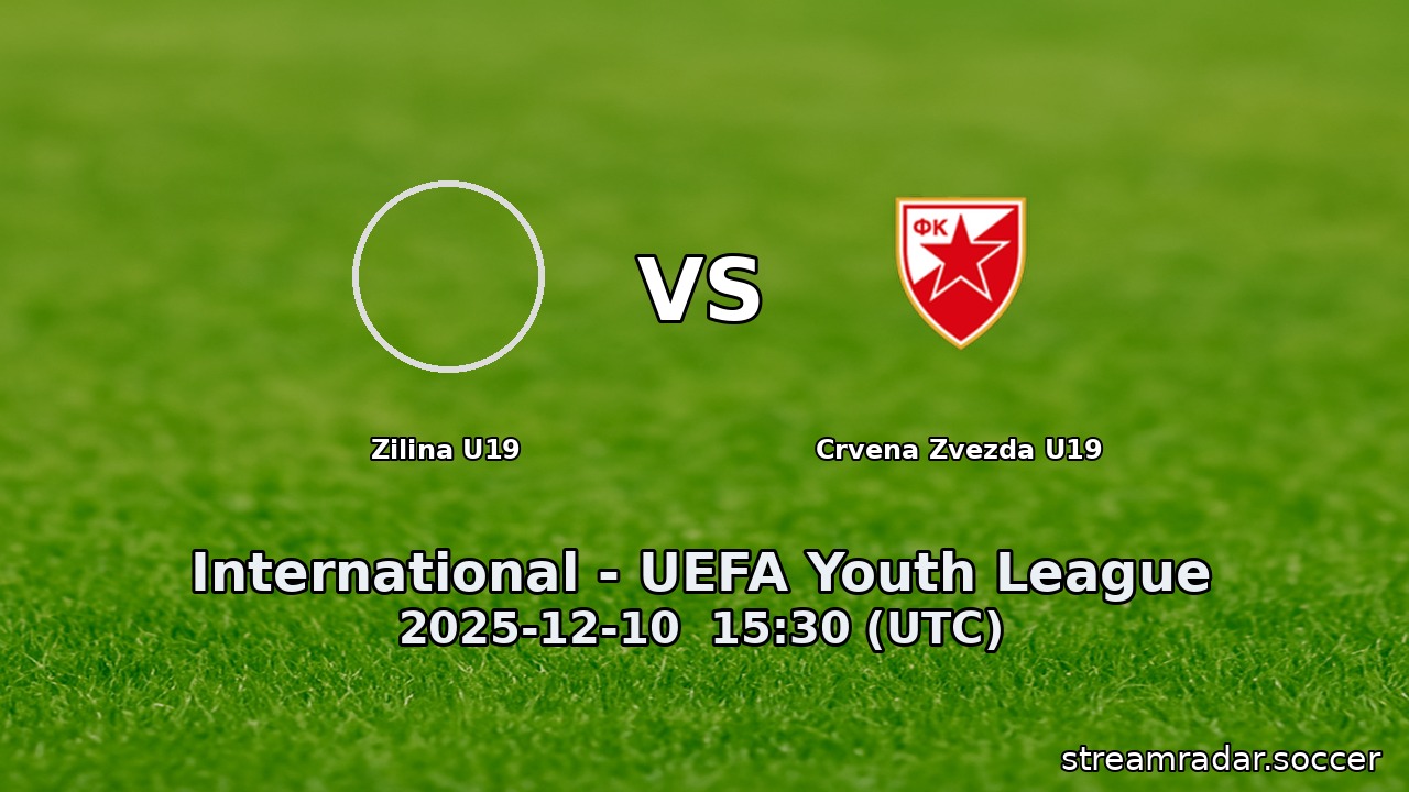 Zilina U19 vs Crvena Zvezda U19