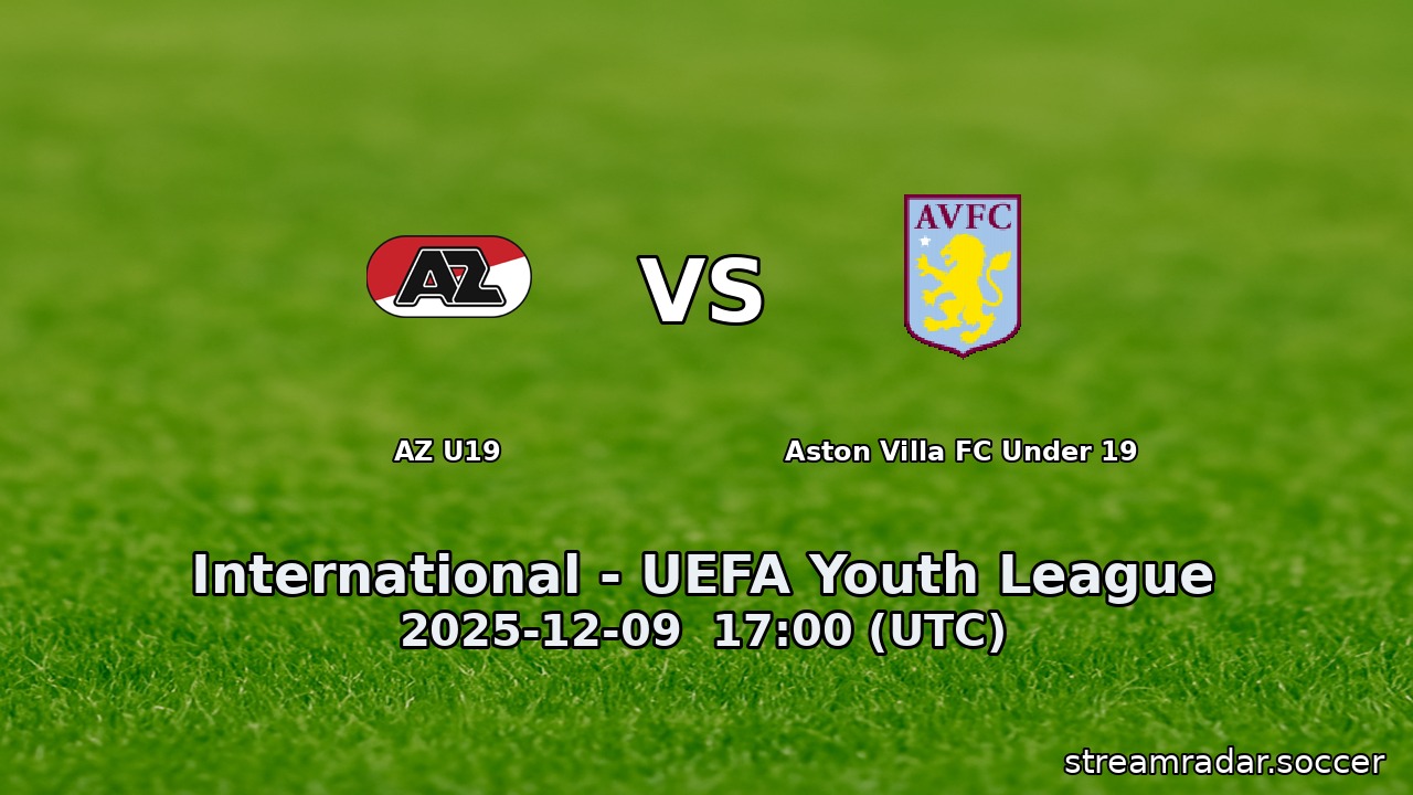 AZ U19 vs Aston Villa FC Under 19