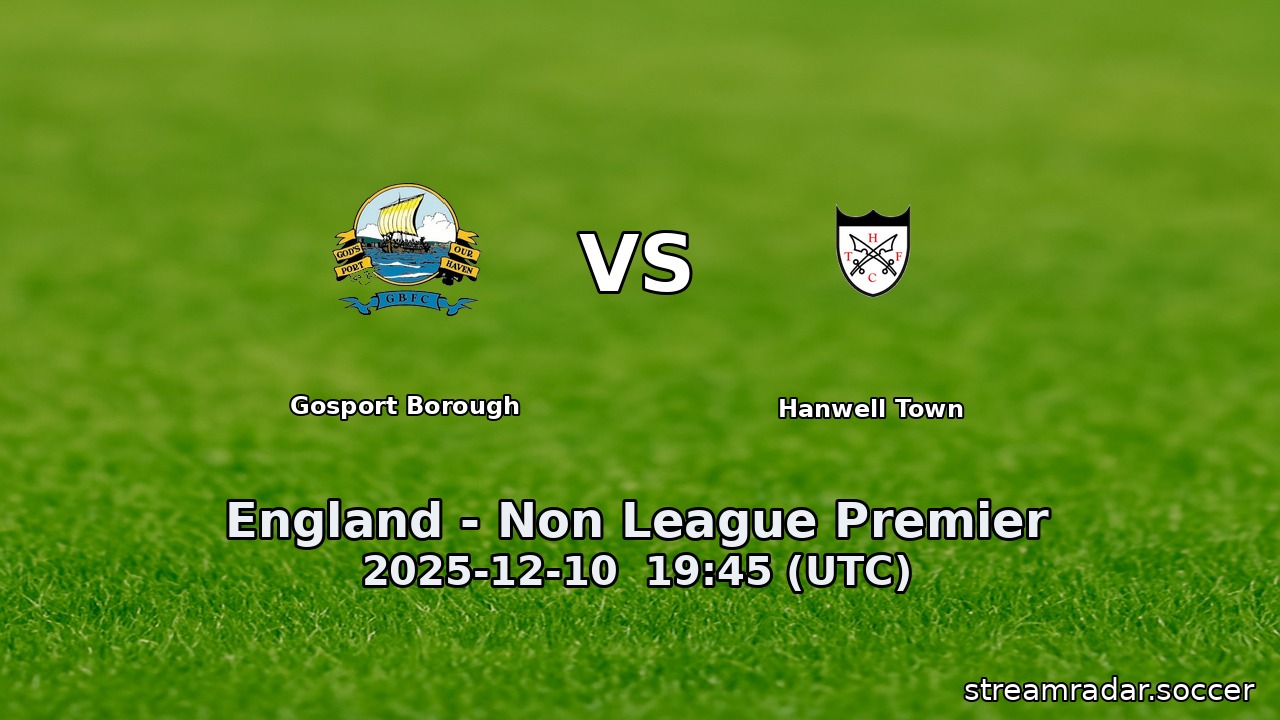 Gosport Borough vs Hanwell Town