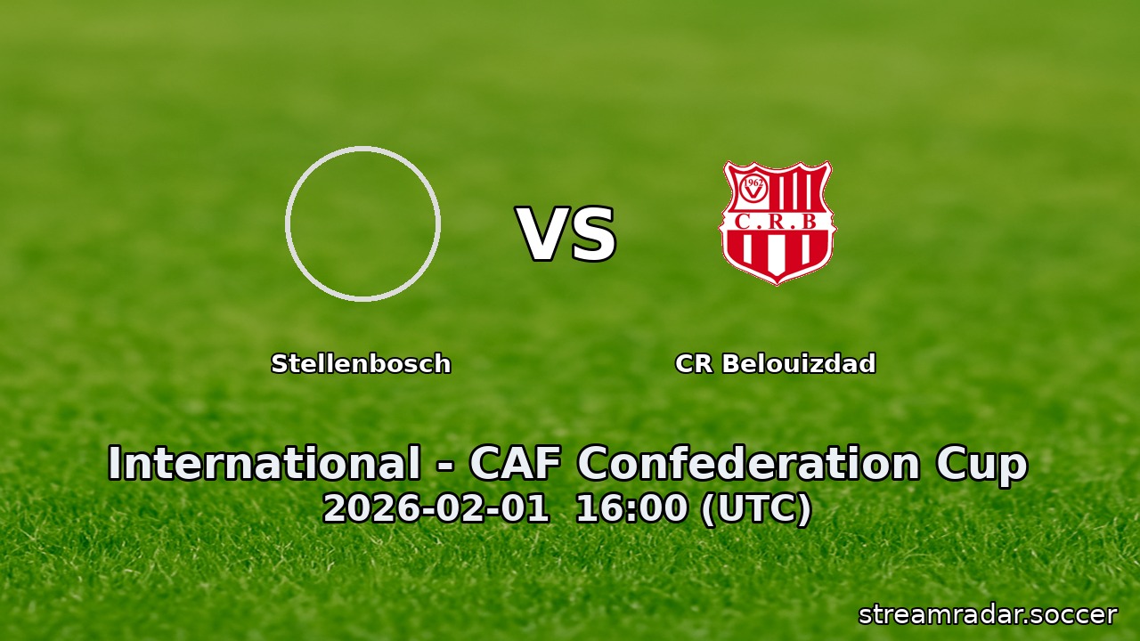 Stellenbosch vs CR Belouizdad