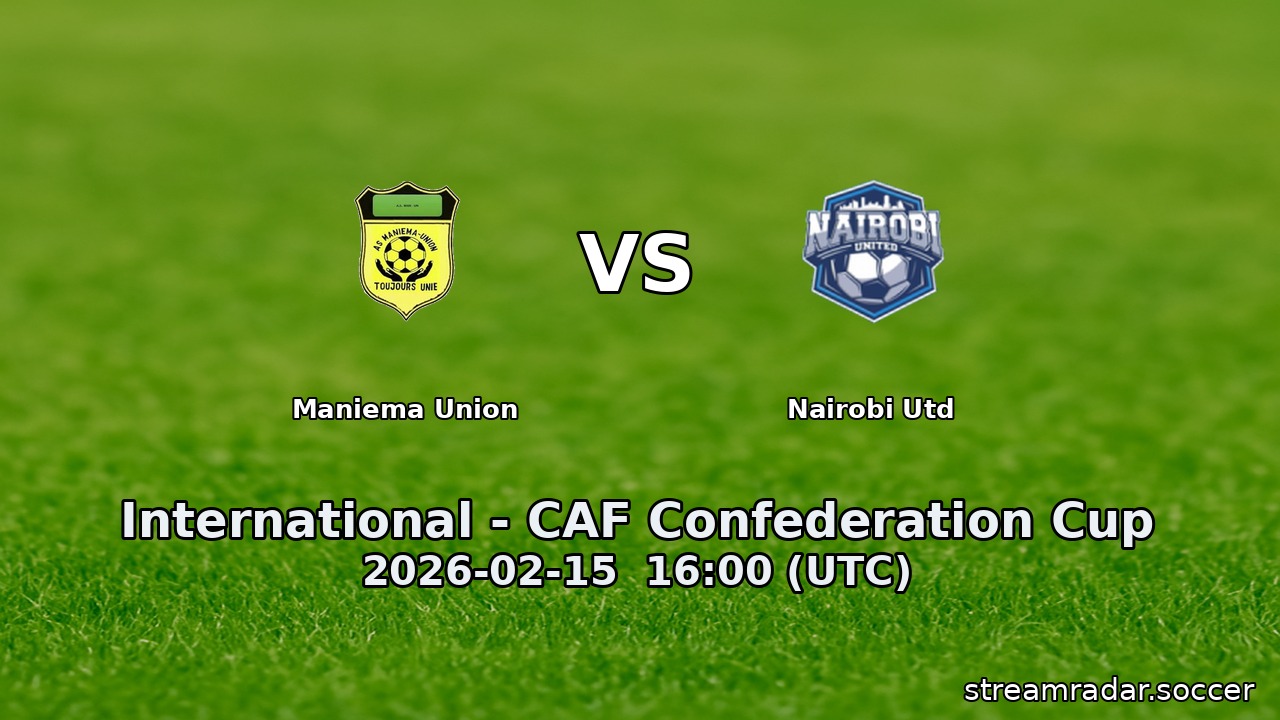 Maniema Union vs Nairobi Utd