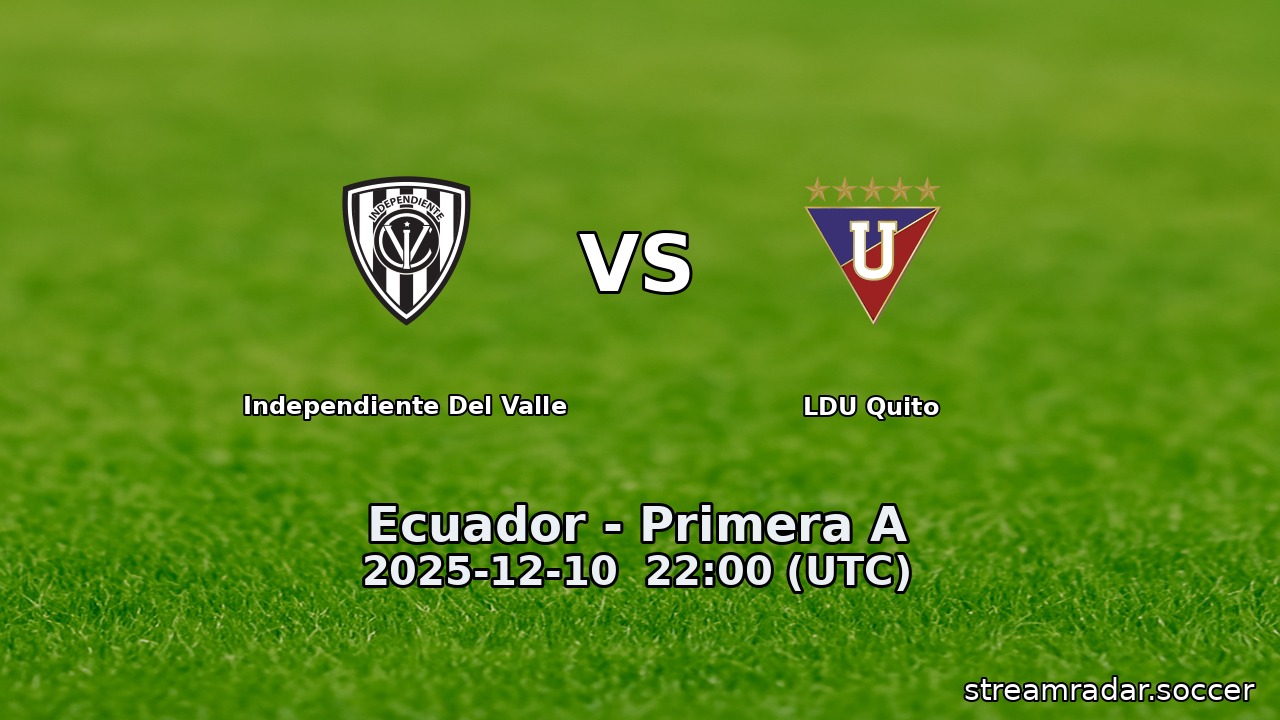 Independiente Del Valle vs LDU Quito