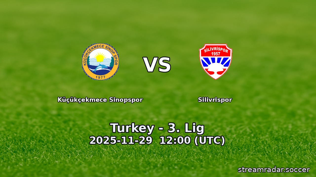 Küçükçekmece Sinopspor vs Silivrispor