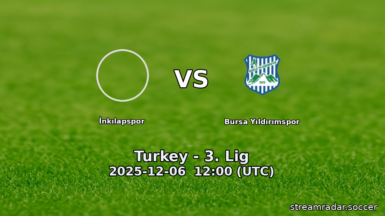 İnkılapspor vs Bursa Yıldırımspor