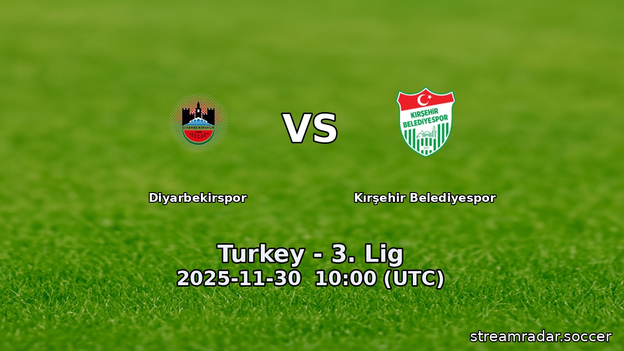 Diyarbekirspor vs Kırşehir Belediyespor