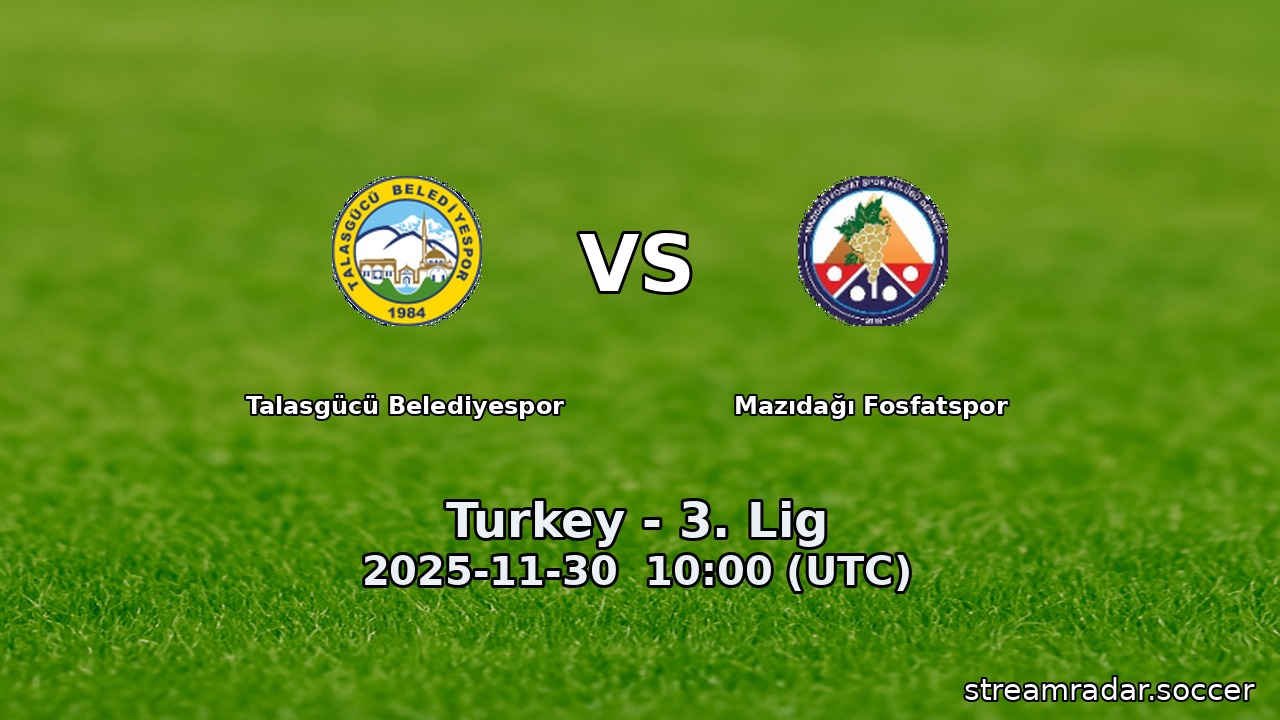 Talasgücü Belediyespor vs Mazıdağı Fosfatspor