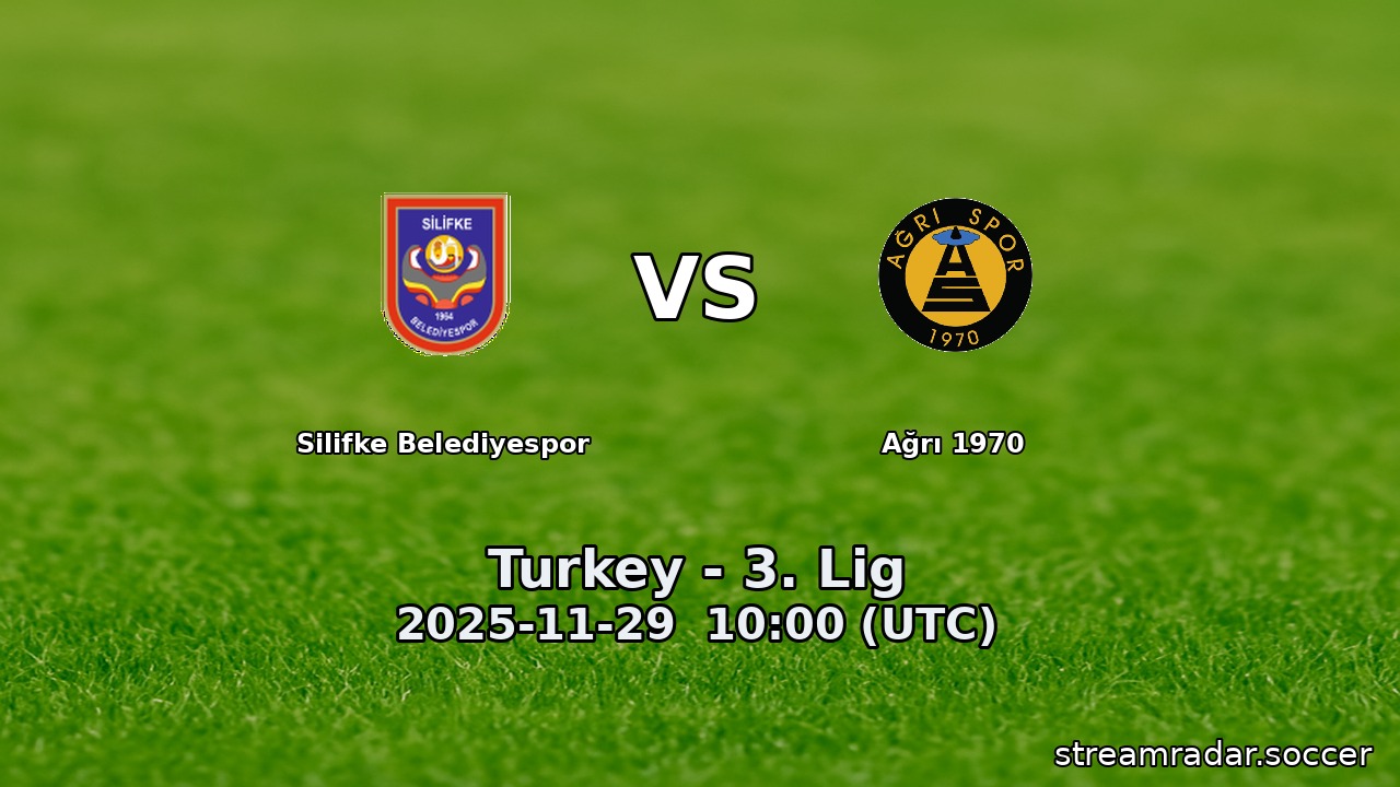 Silifke Belediyespor vs Ağrı 1970