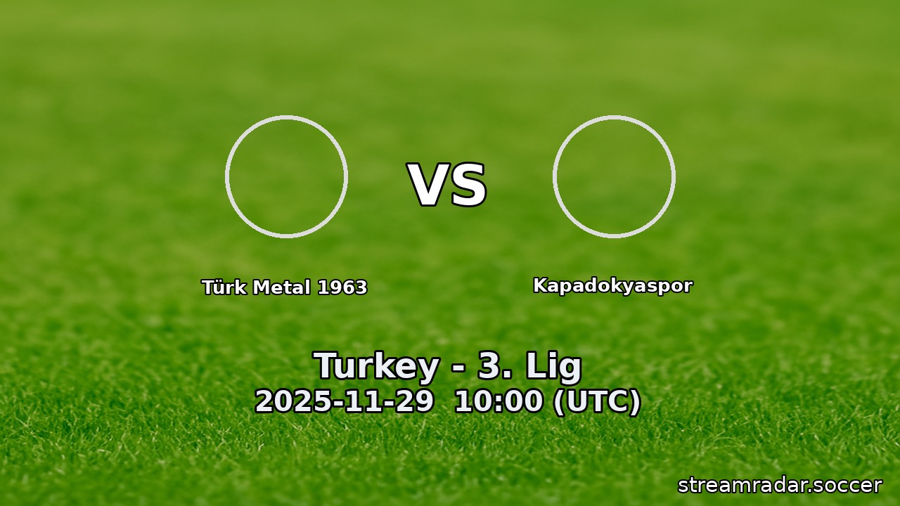 Türk Metal 1963 vs Kapadokyaspor