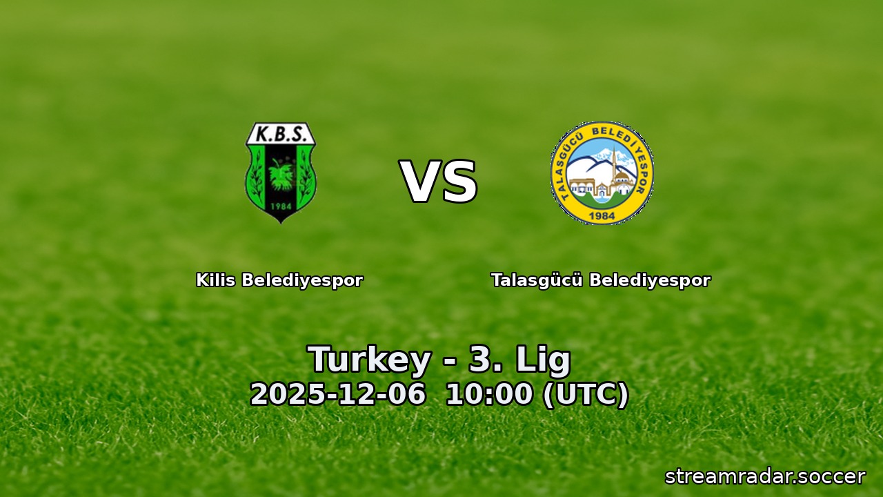Kilis Belediyespor vs Talasgücü Belediyespor