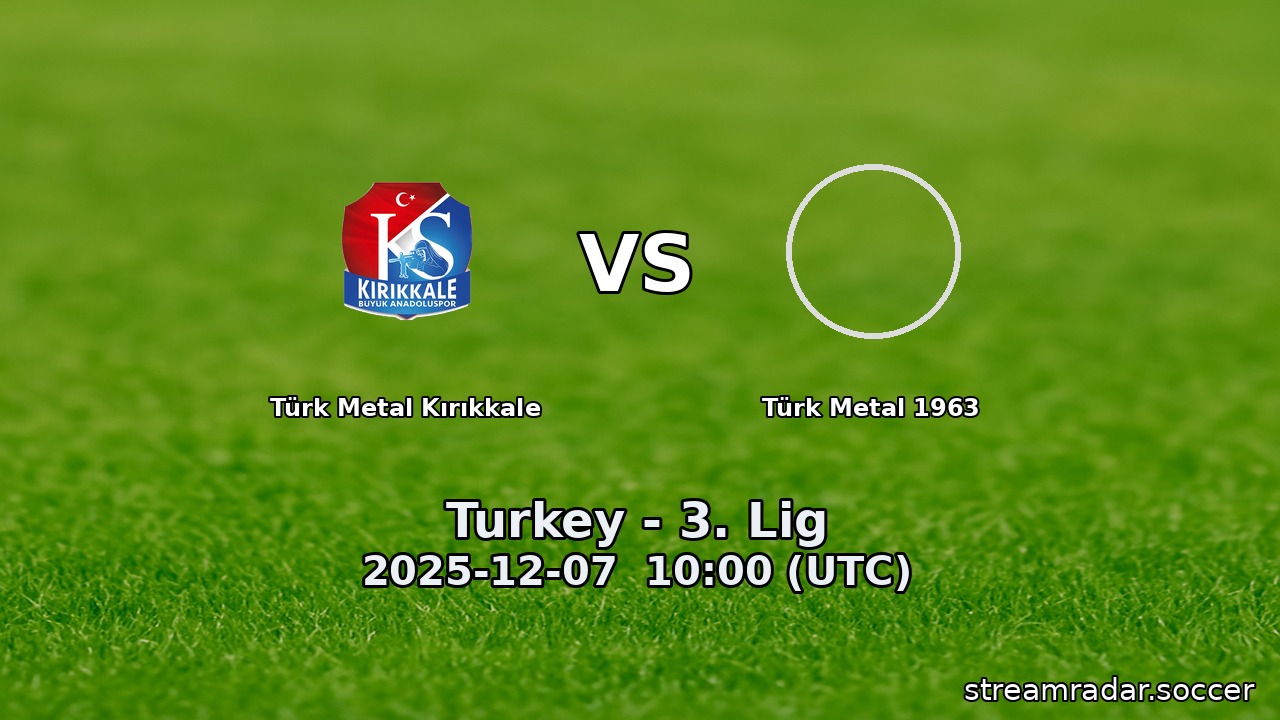 Türk Metal Kırıkkale vs Türk Metal 1963