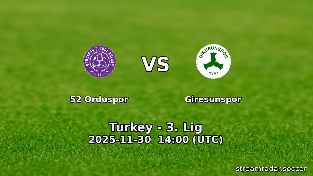 52 Orduspor vs Giresunspor