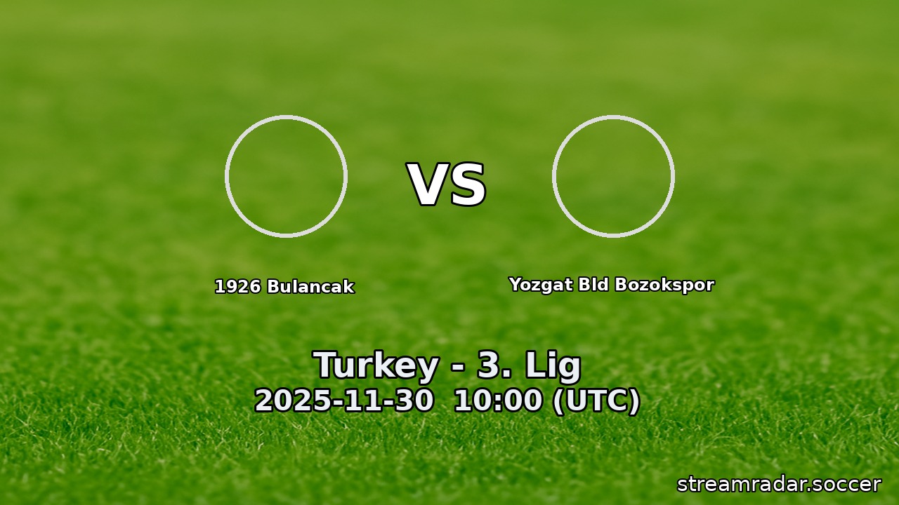 1926 Bulancak vs Yozgat Bld Bozokspor