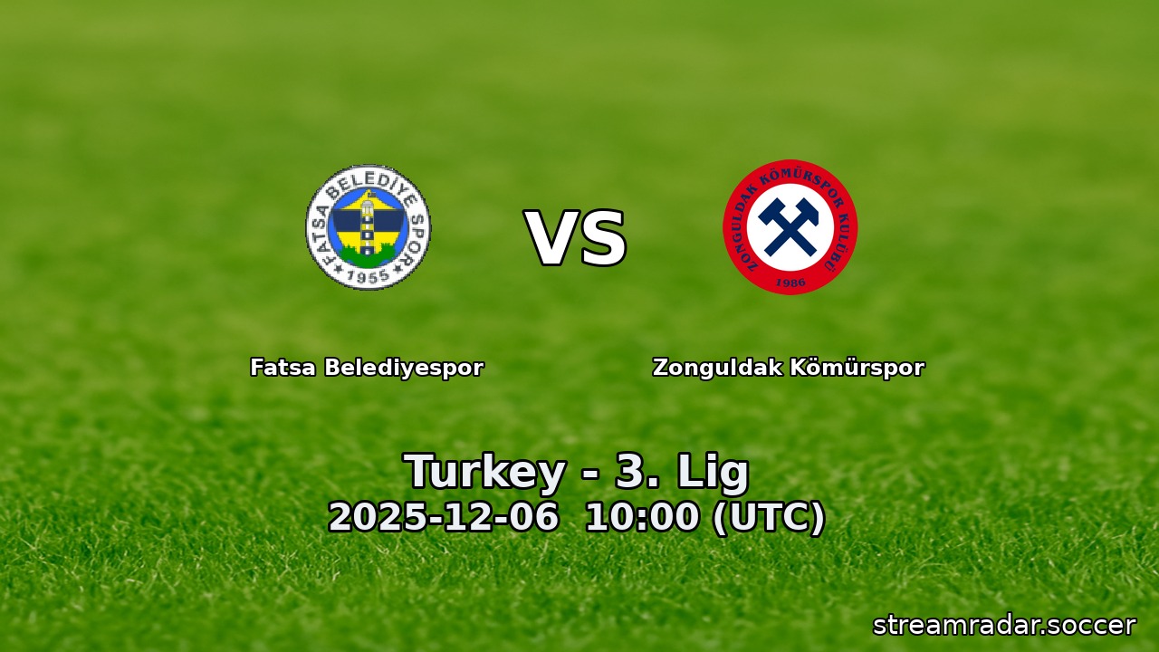 Fatsa Belediyespor vs Zonguldak Kömürspor