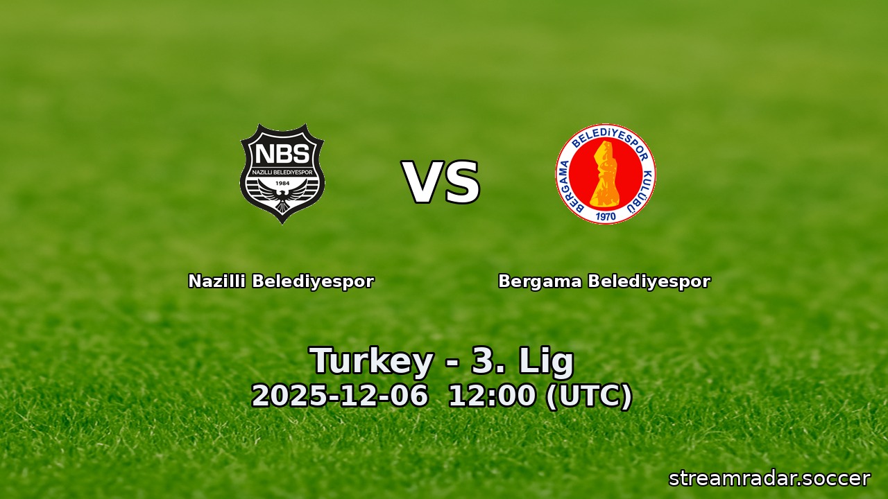 Nazilli Belediyespor vs Bergama Belediyespor