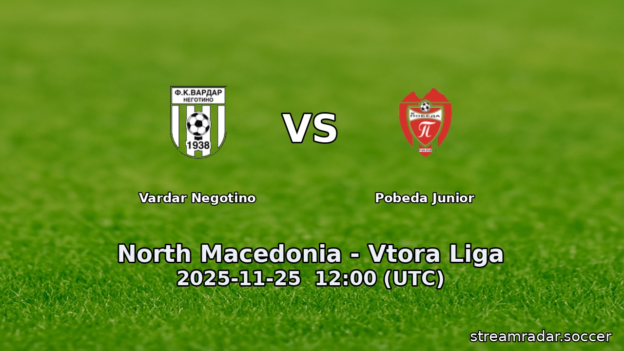 Vardar Negotino vs Pobeda Junior