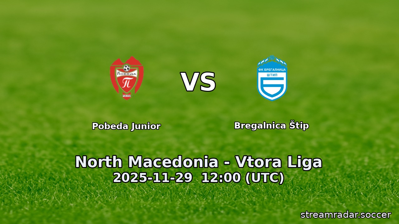 Pobeda Junior vs Bregalnica Štip